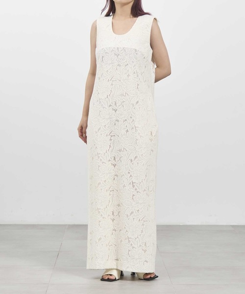louren/ローレン】flower jacquard lace dress/フラワージャガード