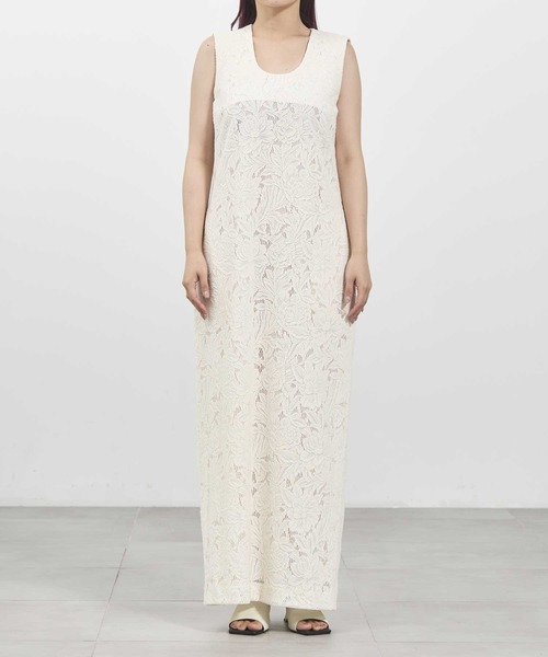 louren/ローレン】flower jacquard lace dress/フラワージャガード