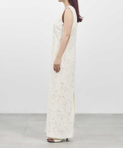 louren/ローレン】flower jacquard lace dress/フラワージャガード