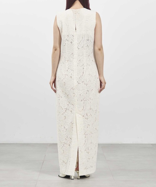 louren フラワージャガードペンシルドレス louren flower jacquard pencil dress - メルカリ