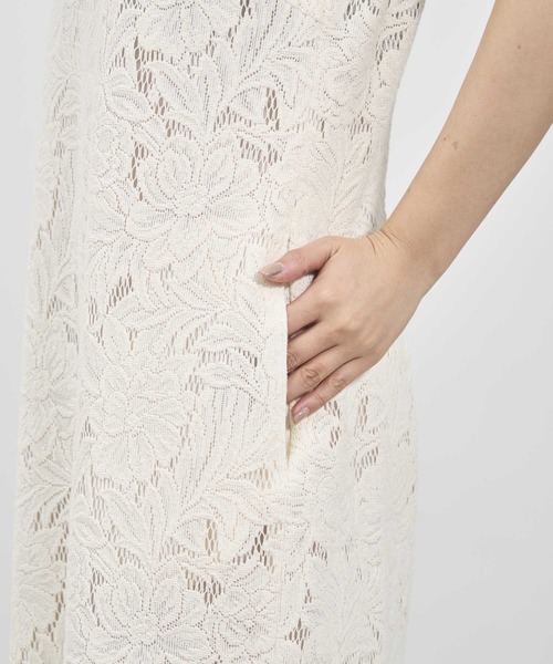 louren/ローレン】flower jacquard lace dress/フラワージャガード