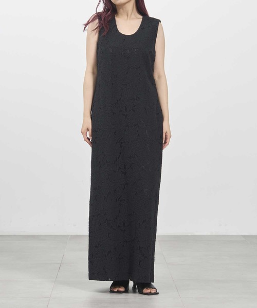 louren/ローレン】flower jacquard lace dress/フラワージャガード