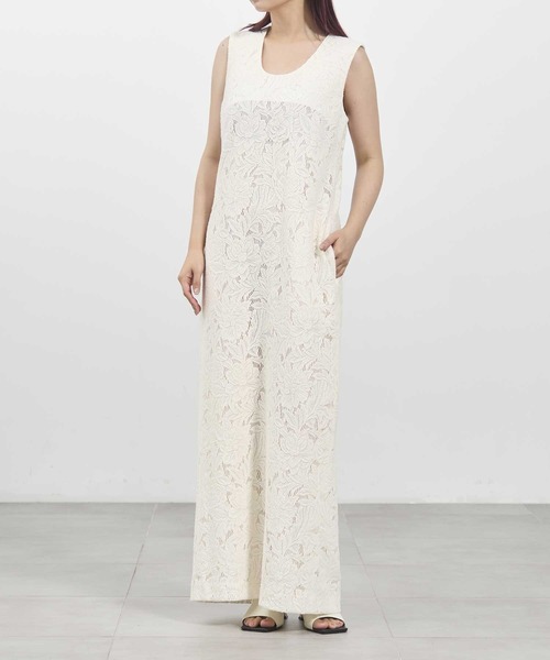 louren/ローレン】flower jacquard lace dress/フラワージャガード