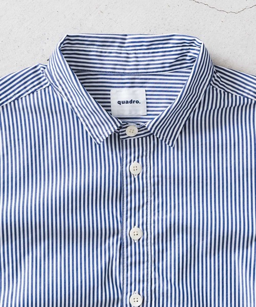 quadro（クオドロ）の「ブロードストライプ裾ダーツレギュラーシャツ（シャツ/ブラウス・レディース・その他1/その他2・FREE）」の4枚目の写真