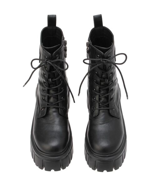 GYDA（ジェイダ）の「Symmetry GYDAボリュームソールワークブーツ（ブーツ・レディース・ブラウン/ブラック・SMALL/MEDIUM/LARGE）」の4枚目の写真