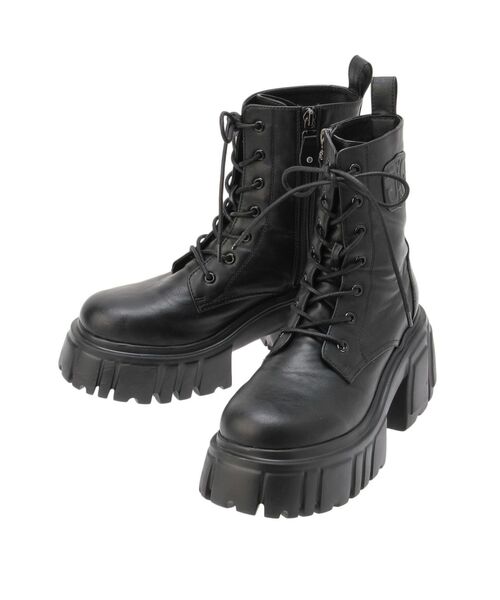 GYDA（ジェイダ）の「Symmetry GYDAボリュームソールワークブーツ（ブーツ・レディース・ブラウン/ブラック・SMALL/MEDIUM/LARGE）」の10枚目の写真