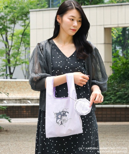 ACCOMMODE（アコモデ）の「【ひつじのショーン】羊文学エコバッグ（エコバッグ/サブバッグ・レディース・ホワイト/ラベンダー・FREE）」の9枚目の写真