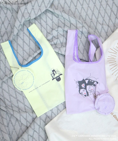 ACCOMMODE（アコモデ）の「【ひつじのショーン】羊文学エコバッグ（エコバッグ/サブバッグ・レディース・ホワイト/ラベンダー・FREE）」の8枚目の写真