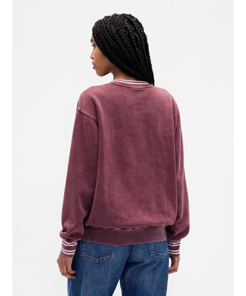 GAP（ギャップ）の「ヴィンテージソフト オーバーサイズ GAPロゴ スウェットシャツ トレーナー（スウェット・レディース・ブラック/ワイン・XS/S/M/L/XL/XXS）」の5枚目の写真