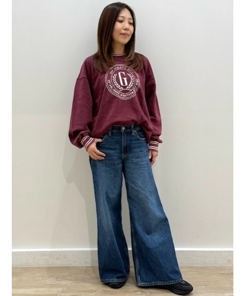 GAP（ギャップ）の「ヴィンテージソフト オーバーサイズ GAPロゴ スウェットシャツ トレーナー（スウェット・レディース・ブラック/ワイン・XS/S/M/L/XL/XXS）」の15枚目の写真