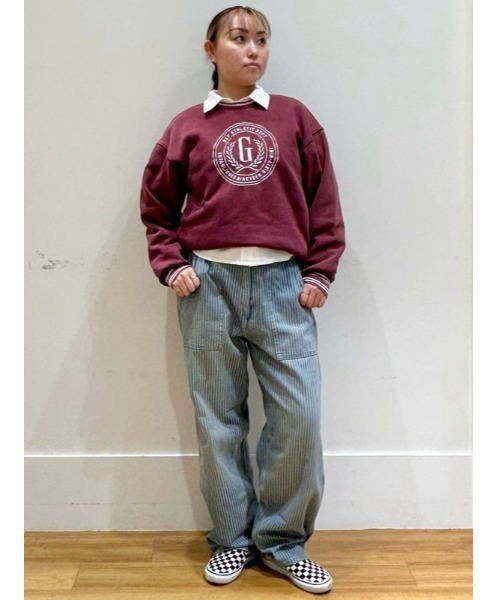 GAP（ギャップ）の「ヴィンテージソフト オーバーサイズ GAPロゴ スウェットシャツ トレーナー（スウェット・レディース・ブラック/ワイン・XS/S/M/L/XL/XXS）」の16枚目の写真