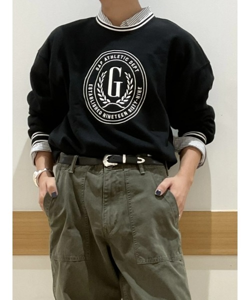GAP（ギャップ）の「ヴィンテージソフト オーバーサイズ GAPロゴ スウェットシャツ トレーナー（スウェット・レディース・ブラック/ワイン・XS/S/M/L/XL/XXS）」の17枚目の写真