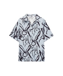 MSGM（エムエスジーエム）の「SKETCHED BUNNIES ストライプシャツ（シャツ/ブラウス）」