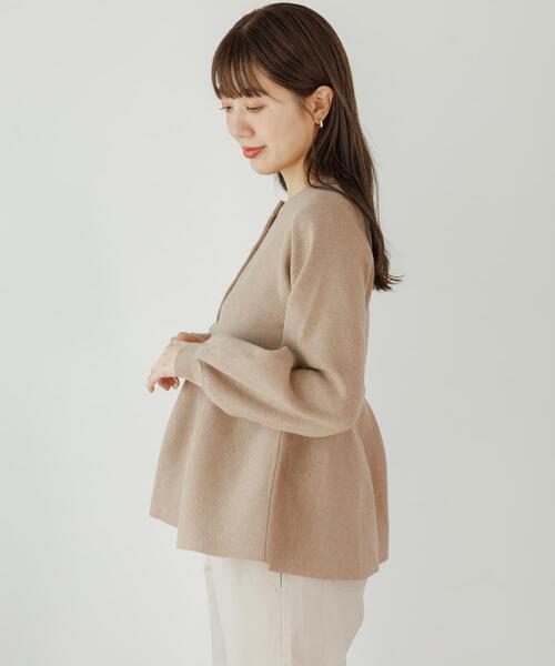 WEB限定』2WAYペプラムニットプルオーバー（ニット/セーター