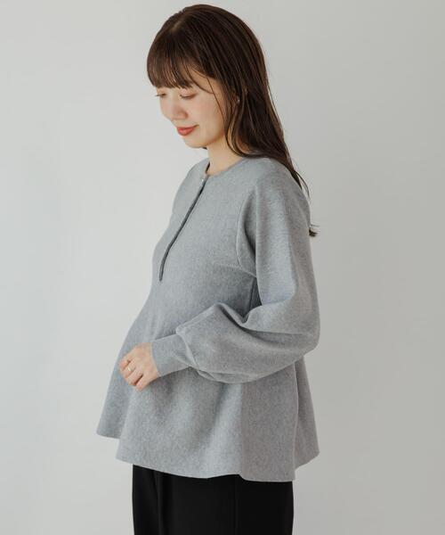 セール】『WEB限定』2WAYペプラムニットプルオーバー（ニット/セーター