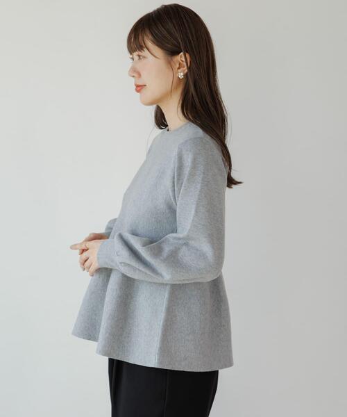 セール】『WEB限定』2WAYペプラムニットプルオーバー（ニット/セーター