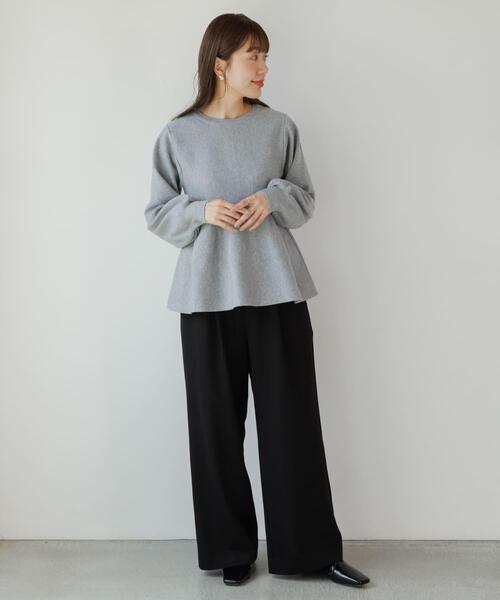 WEB限定』2WAYペプラムニットプルオーバー（ニット/セーター