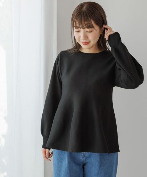 WEB限定』2WAYペプラムニットプルオーバー（ニット/セーター