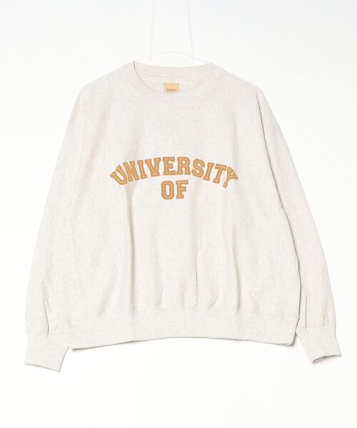 Sanca（サンカ）の「【Sanca】サンカ/ REV.W UNIVERSITY T（Tシャツ/カットソー・メンズ・ブラック/インディゴブルー/オートミール・1/2/3/0）」の4枚目の写真