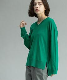 OPAQUE.CLIP | Vネックニット/エクストラファインメリノウール【THEシリーズ/洗濯機OK】《6col/S～LL》(ニット/セーター)