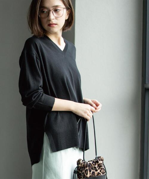 セール】Vネックニット/エクストラファインメリノウール【THEシリーズ