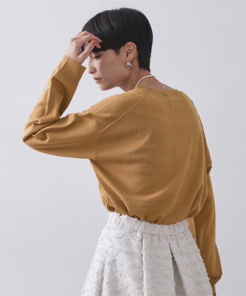 セール】Vネックニット/エクストラファインメリノウール【THEシリーズ