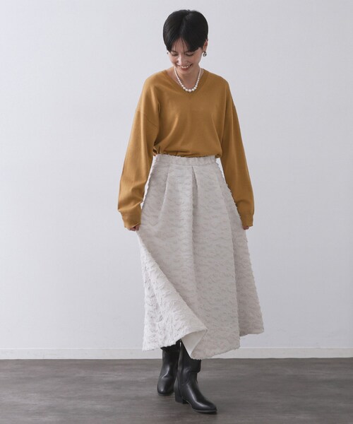 セール】Vネックニット/エクストラファインメリノウール【THEシリーズ