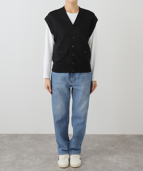 FRAMeWORK（フレームワーク）の「LOEFF/ロエフ DRY W/AC FLP VN ベスト（ベスト・レディース・チャコールグレー・FREE）」の10枚目の写真