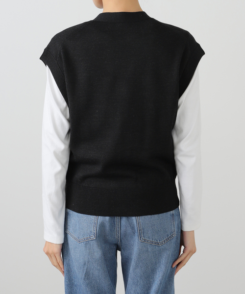 FRAMeWORK（フレームワーク）の「LOEFF/ロエフ DRY W/AC FLP VN ベスト（ベスト・レディース・チャコールグレー・FREE）」の5枚目の写真