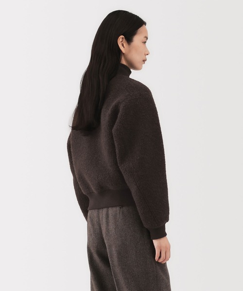 MUJI Labo〕婦人 ウール混ナッピングショートブルゾン（ブルゾン