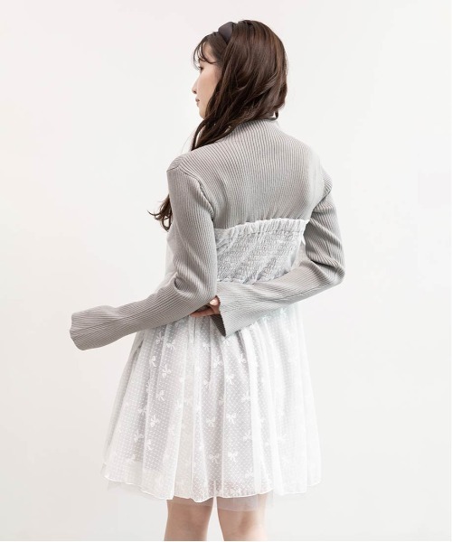 RANDA（ランダ）の「ボンチュールドッキングミニワンピース（ワンピース・レディース・ホワイト/ブラック/グレー・0/1）」の21枚目の写真
