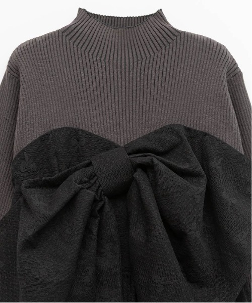 RANDA（ランダ）の「ボンチュールドッキングミニワンピース（ワンピース・レディース・ホワイト/ブラック/グレー・0/1）」の7枚目の写真