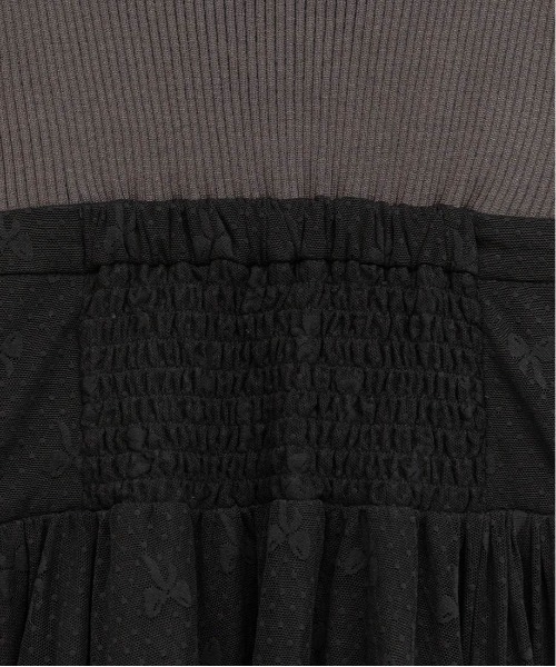 RANDA（ランダ）の「ボンチュールドッキングミニワンピース（ワンピース・レディース・ホワイト/ブラック/グレー・0/1）」の8枚目の写真