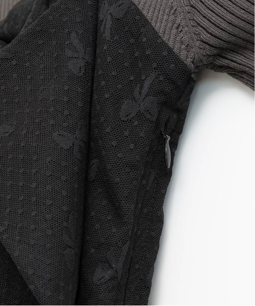 RANDA（ランダ）の「ボンチュールドッキングミニワンピース（ワンピース・レディース・ホワイト/ブラック/グレー・0/1）」の10枚目の写真
