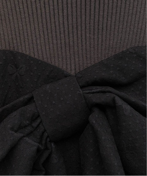 RANDA（ランダ）の「ボンチュールドッキングミニワンピース（ワンピース・レディース・ホワイト/ブラック/グレー・0/1）」の11枚目の写真