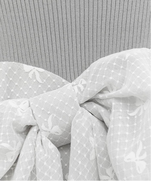 RANDA（ランダ）の「ボンチュールドッキングミニワンピース（ワンピース・レディース・ホワイト/ブラック/グレー・0/1）」の5枚目の写真