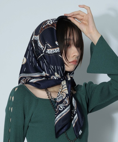 PAGEBOY（ページボーイ）の「アソートスカーフ（ストール/ショール・レディース・ブラック/ゼブラ/ネイビー・FREE）」の3枚目の写真