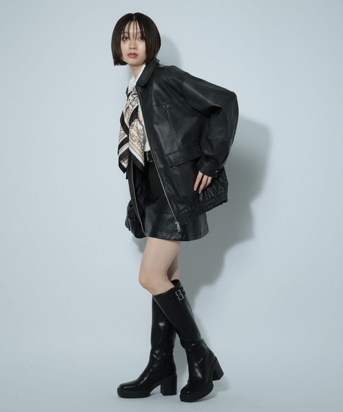 PAGEBOY（ページボーイ）の「アソートスカーフ（ストール/ショール・レディース・ブラック/ゼブラ/ネイビー・FREE）」の4枚目の写真