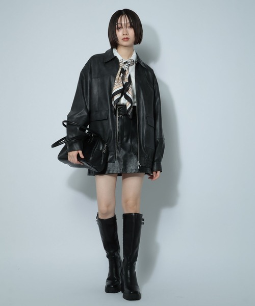 PAGEBOY（ページボーイ）の「アソートスカーフ（ストール/ショール・レディース・ブラック/ゼブラ/ネイビー・FREE）」の5枚目の写真