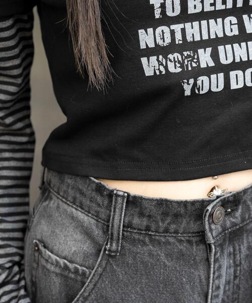 WEGO（ウィゴー）の「WEGO/グラフィックドッキングロンT（Tシャツ/カットソー・レディース・その他2/その他1・FREE）」の6枚目の写真