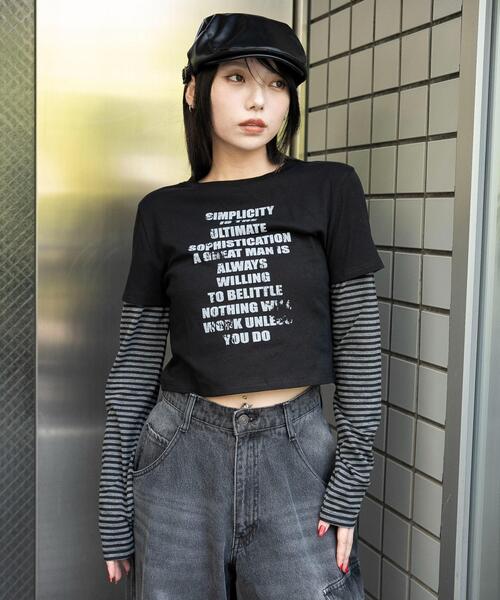 WEGO（ウィゴー）の「WEGO/グラフィックドッキングロンT（Tシャツ/カットソー・レディース・その他2/その他1・FREE）」の9枚目の写真