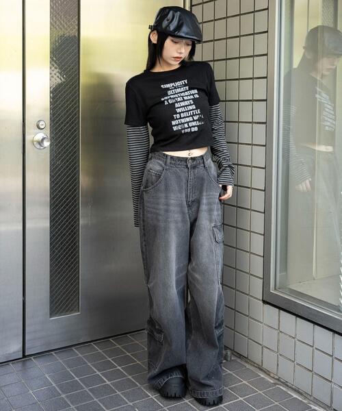 WEGO（ウィゴー）の「WEGO/グラフィックドッキングロンT（Tシャツ/カットソー・レディース・その他2/その他1・FREE）」の12枚目の写真