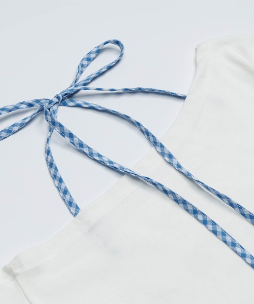 HOOK(フック)の「ホルターネック シャーリング ロンT(Tシャツ/カットソー・レディース・ブラック/ホワイト・SMALL/MEDIUM)」の4枚目の写真