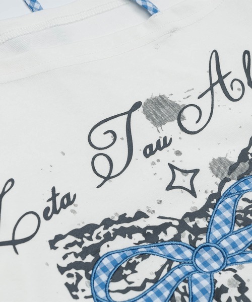 HOOK(フック)の「ホルターネック シャーリング ロンT(Tシャツ/カットソー・レディース・ブラック/ホワイト・SMALL/MEDIUM)」の12枚目の写真