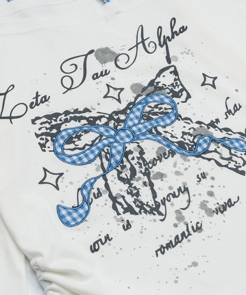 HOOK(フック)の「ホルターネック シャーリング ロンT(Tシャツ/カットソー・レディース・ブラック/ホワイト・SMALL/MEDIUM)」の18枚目の写真