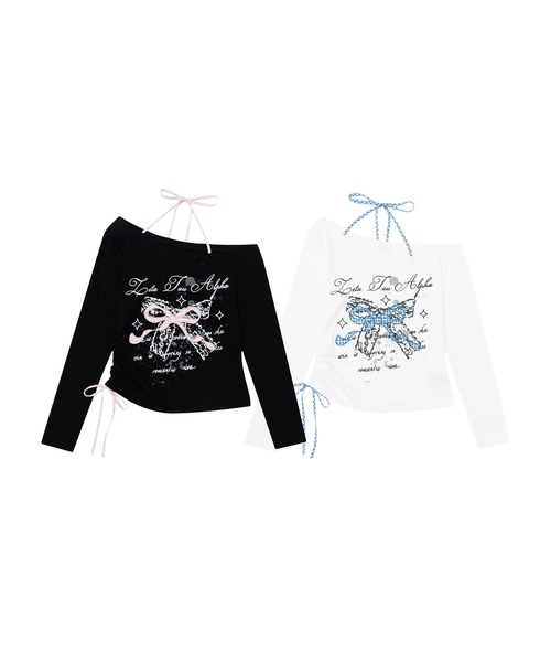 HOOK(フック)の「ホルターネック シャーリング ロンT(Tシャツ/カットソー・レディース・ブラック/ホワイト・SMALL/MEDIUM)」の16枚目の写真