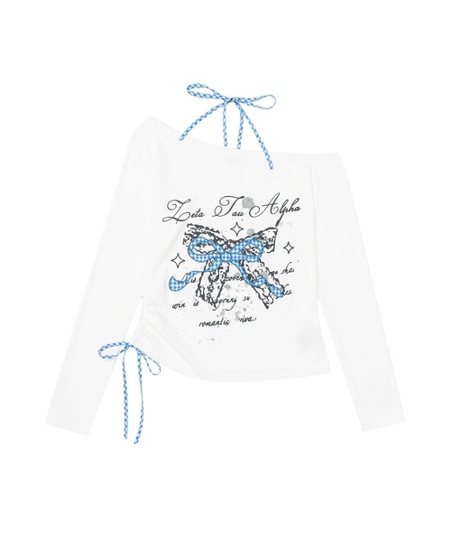 HOOK(フック)の「ホルターネック シャーリング ロンT(Tシャツ/カットソー・レディース・ブラック/ホワイト・SMALL/MEDIUM)」の10枚目の写真