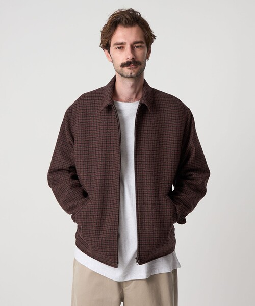 Steven Alan｜ジップアップブルゾン Brown L F/CE. × Steven Alan