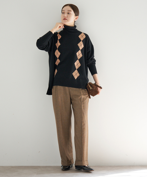 セール】ライトウールアーガイルニット（ニット/セーター）｜IENA