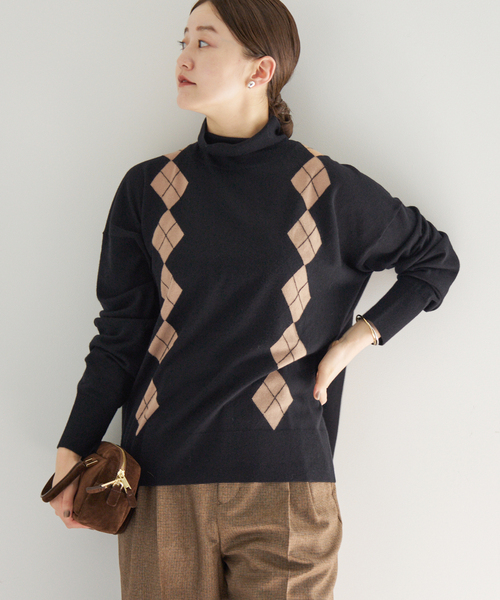 セール】ライトウールアーガイルニット（ニット/セーター）｜IENA